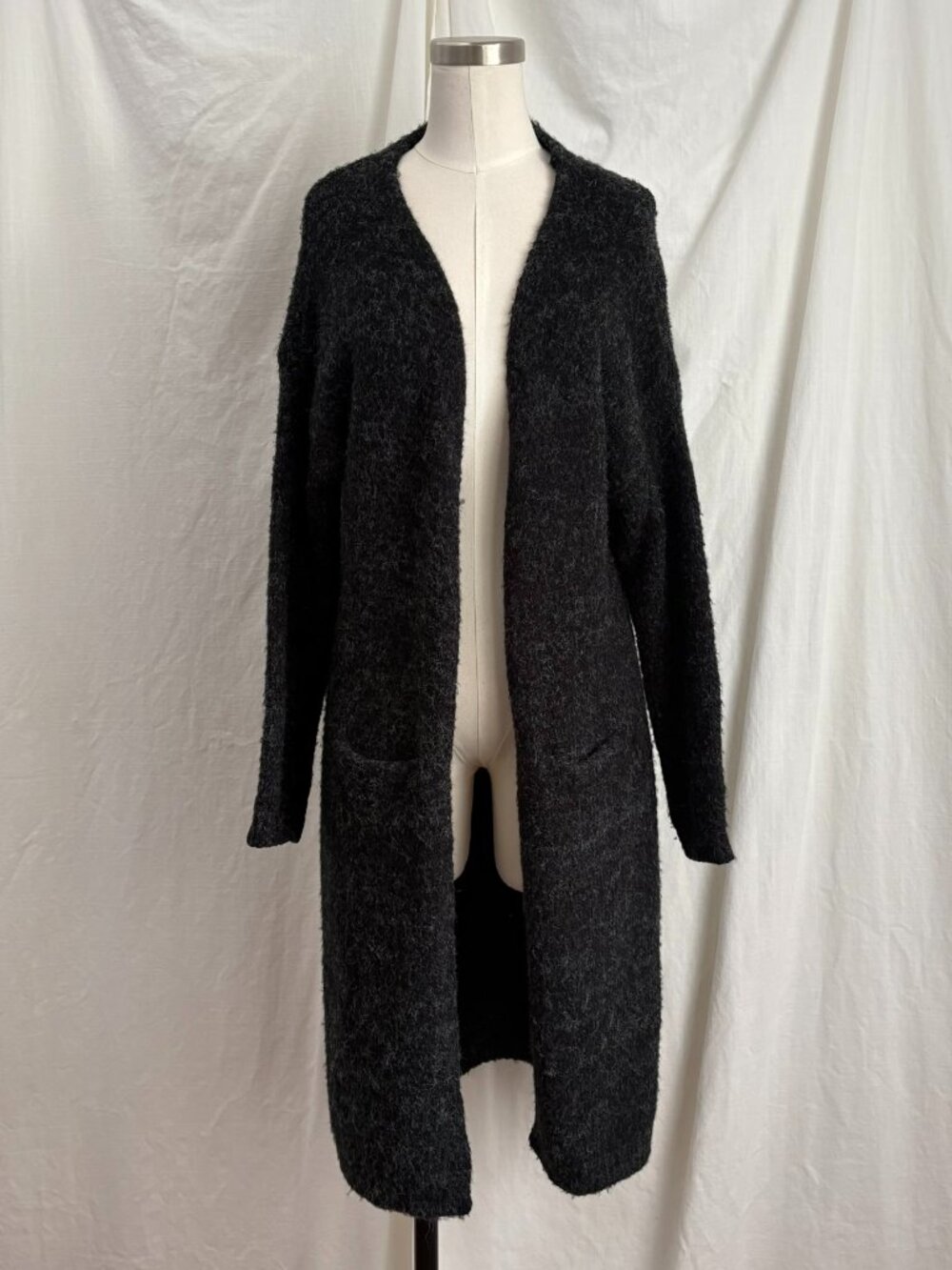 Look by M Gray Duster Cardigan Sweater OS Grunge Whimsigoth Goth Fall Layering